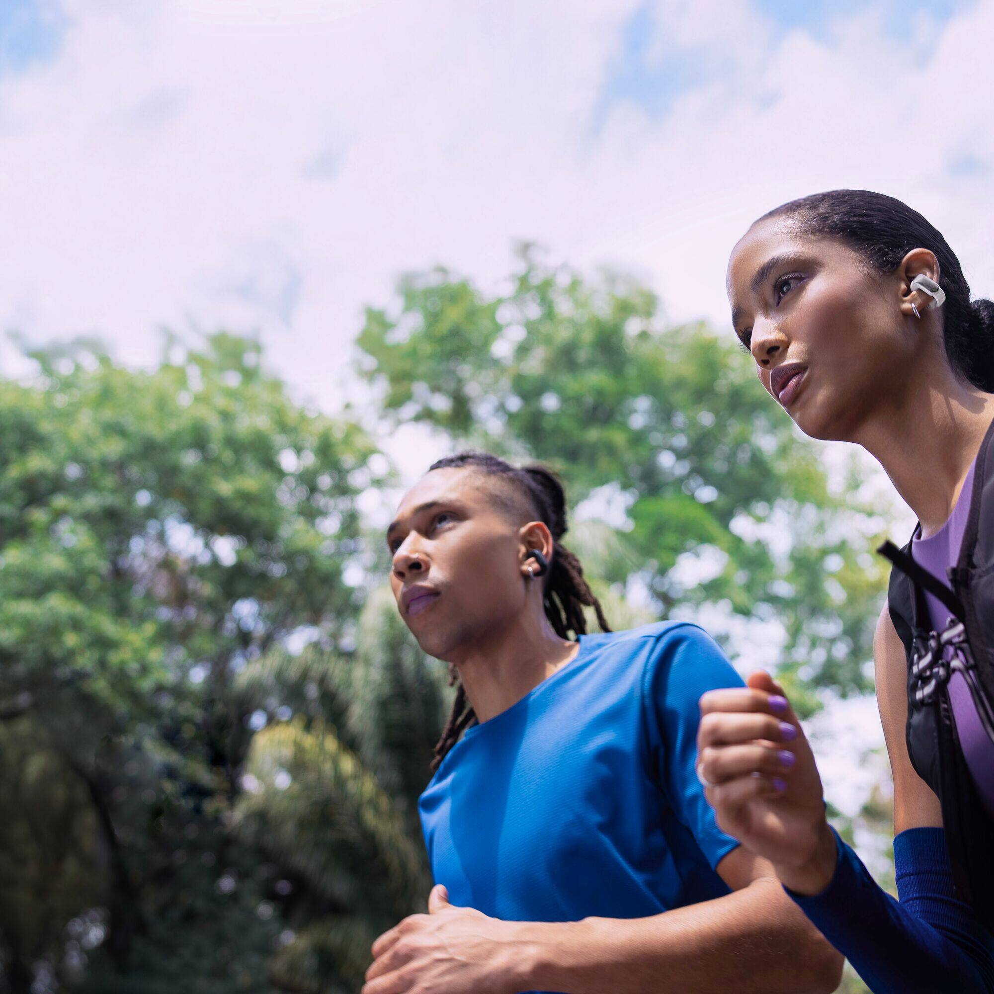 Alt View 9. Bose - Ultra Open-Ear True Wireless Open Earbuds - White Smoke.