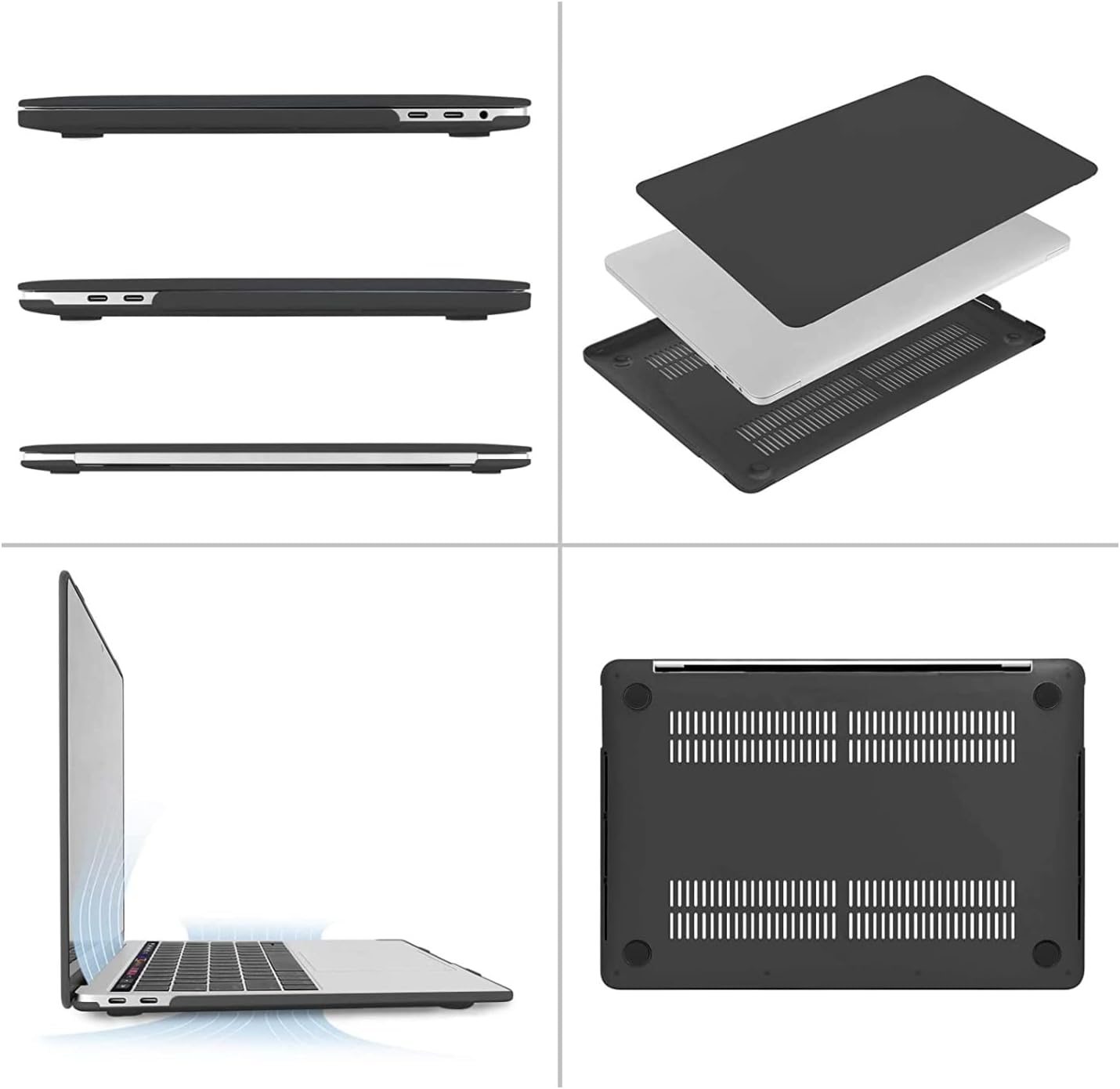 Alt View 1. mosiso - Hard Shell Case for 13-inch MacBook Pro 2016-2026 A2338 A2289 A2251 A2159 A1989 A1706 A1708 - Slate Gray.