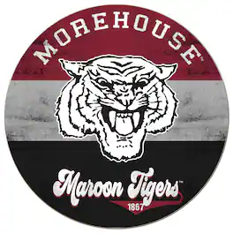 Jardine - Morehouse Tigers 20'' x 20'' Retro Logo Circle Sign - Maroon