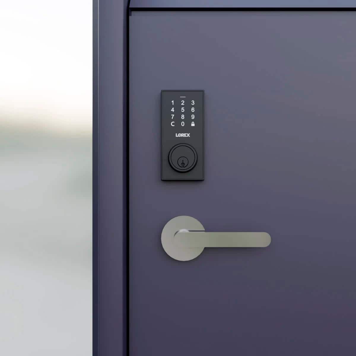 The text on the image reads: "1 2 3 4 5 6 147C 7 2580 0 8 369 9 LOREX."