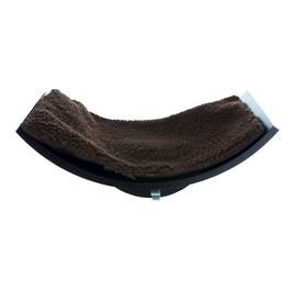 TRIXIE - Lorena Space Saving Wall Mounted Cat Perch with Soft Cushion - Espresso Brown