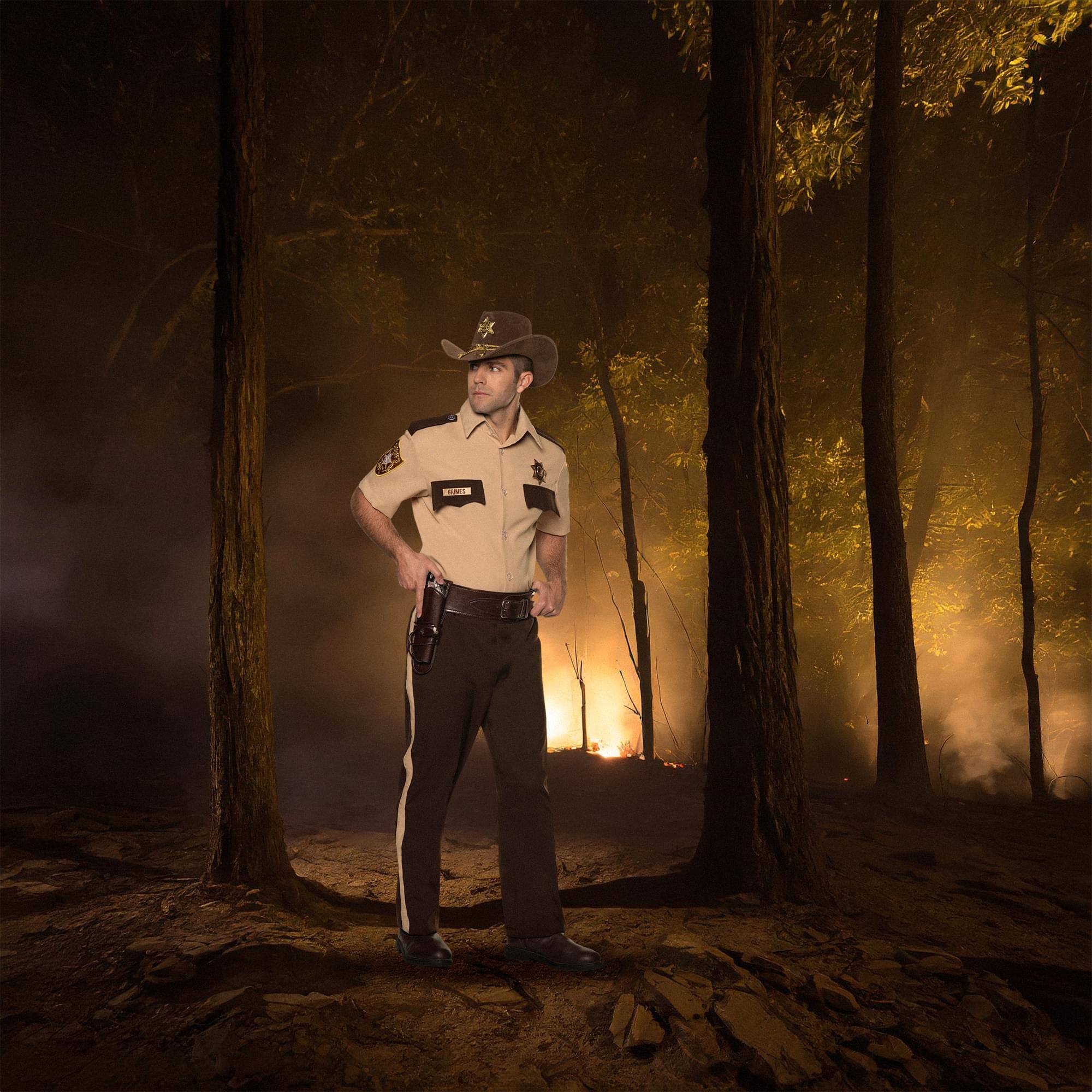 Alt View 1. Underwraps - The Walking Dead Sheriff Rick Grimes Adult Costume Accessory Kit - Brown.