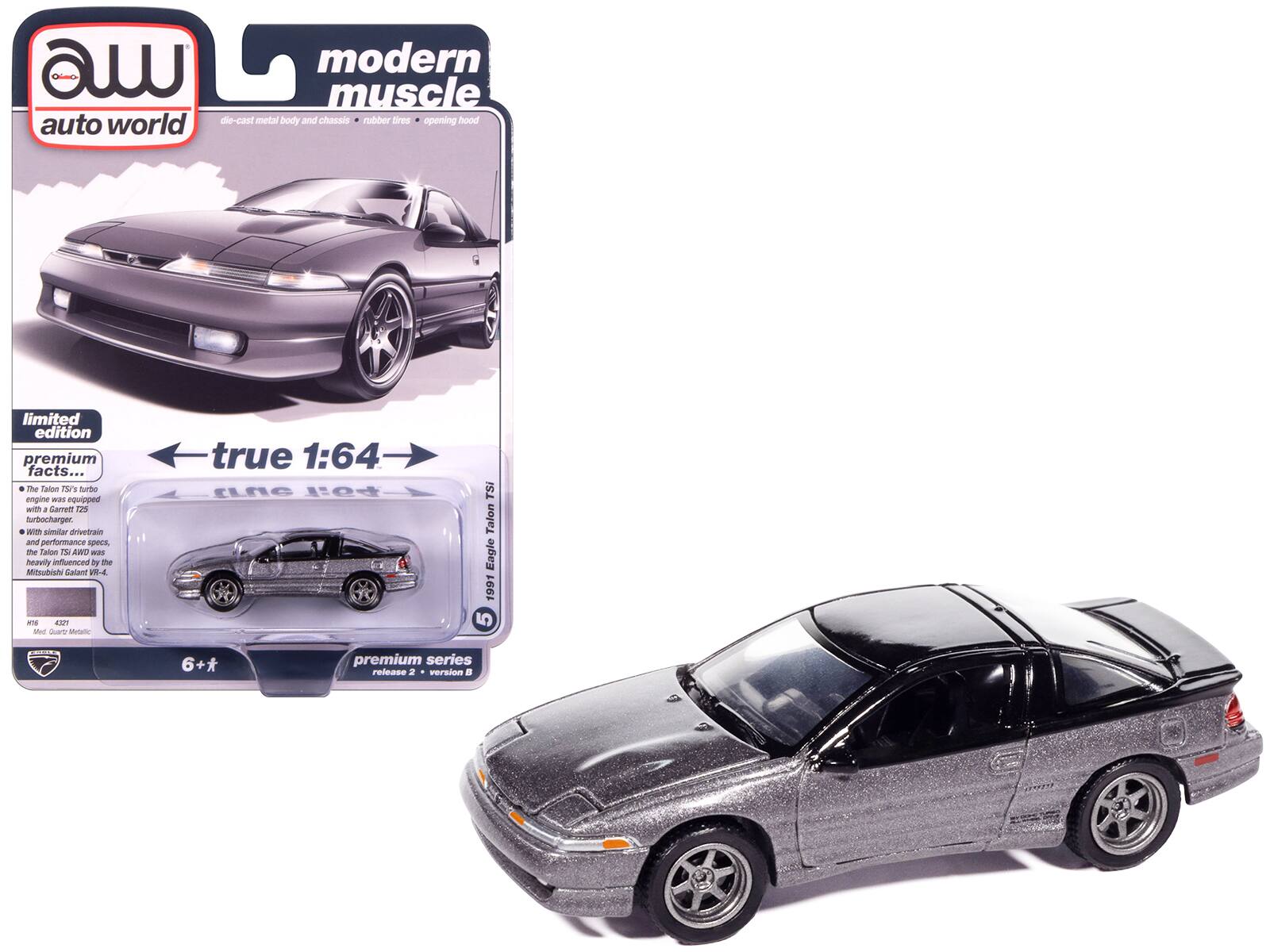 Autoworld 1991 Eagle Talon TSi Medium Quartz Metallic with Black