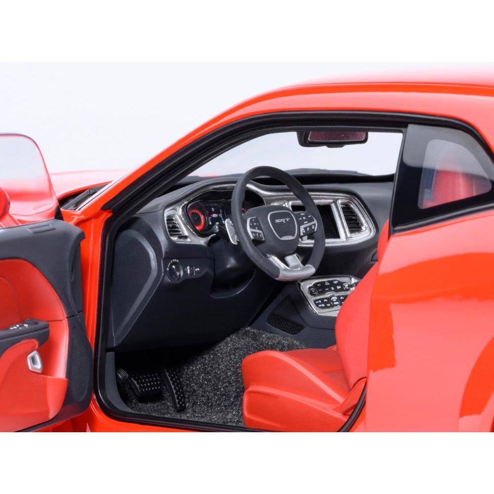 Back. Autoart - 2022 Dodge Challenger SRT Jailbreak Torred with Red Interior 1/18 Model Car by Autoart - Red.