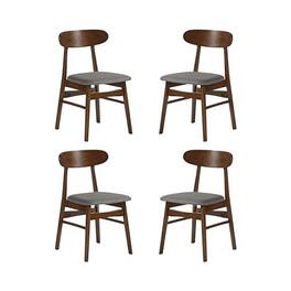 New Classic Furniture - Morocco Dark Solid Wood Dining Chair (Set of 4) - Gray
