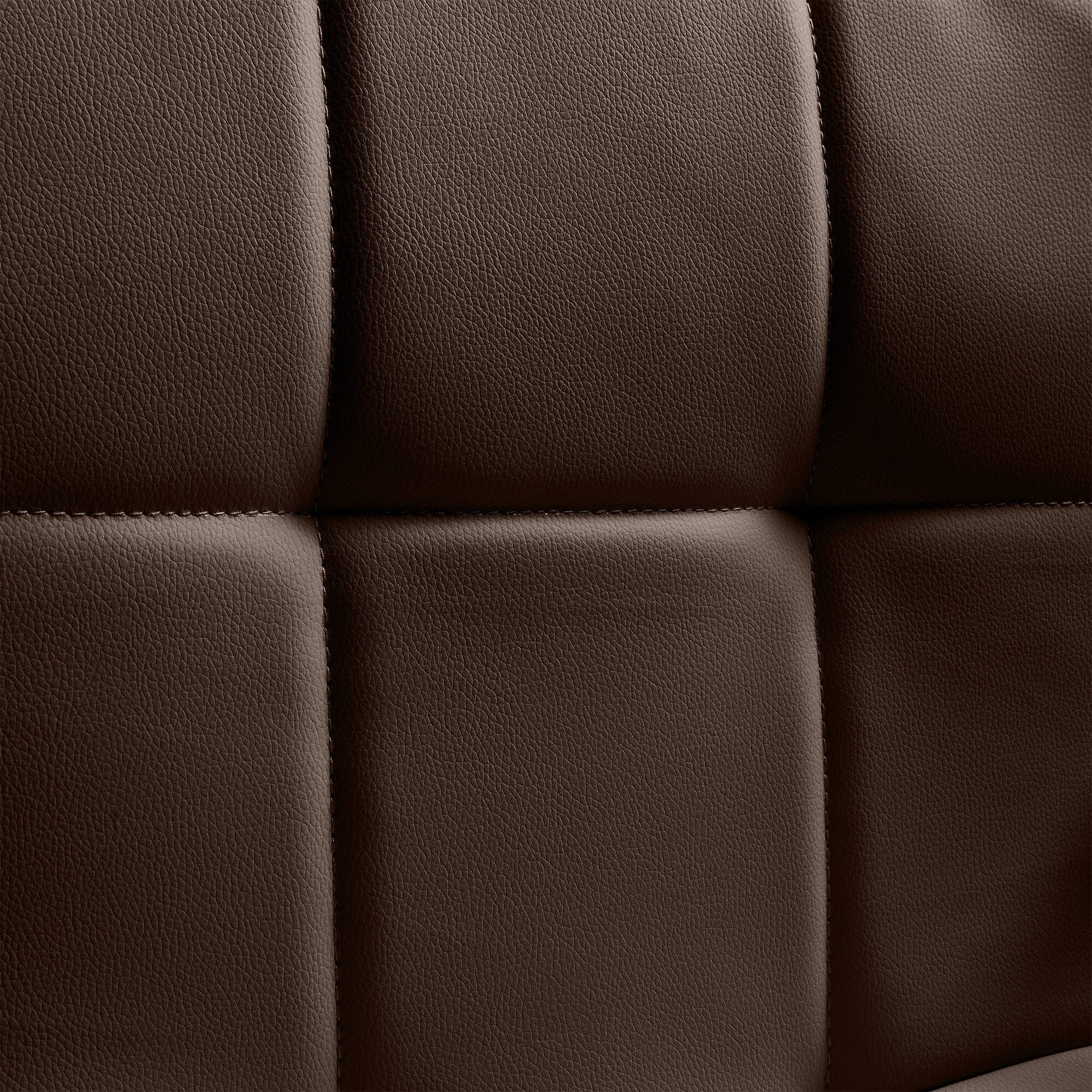 Left. FERPIT - FERPIT 2 Pack Adjustable Bar Stools Modern Tufted Upholstered Counter Chairs with Footrest, Brown - Brown.