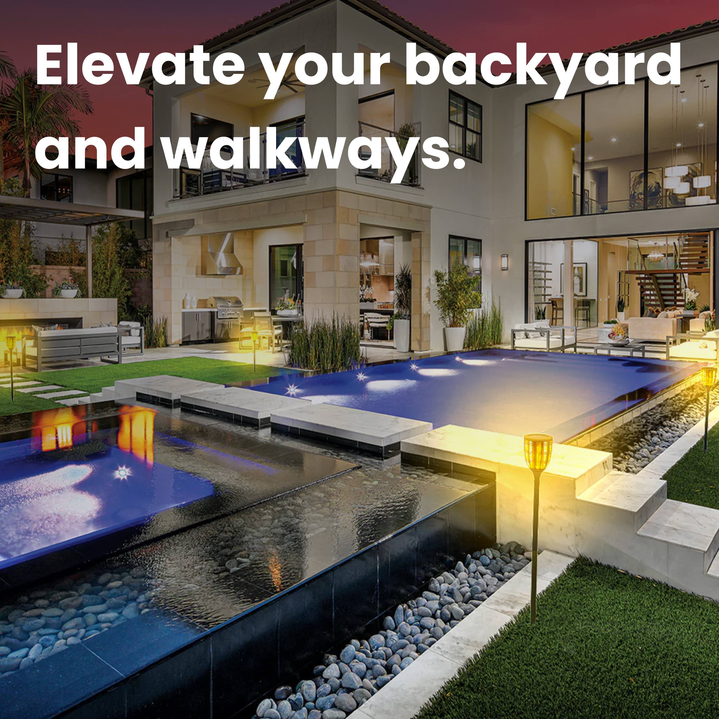 Elevate your backyard and walkways.