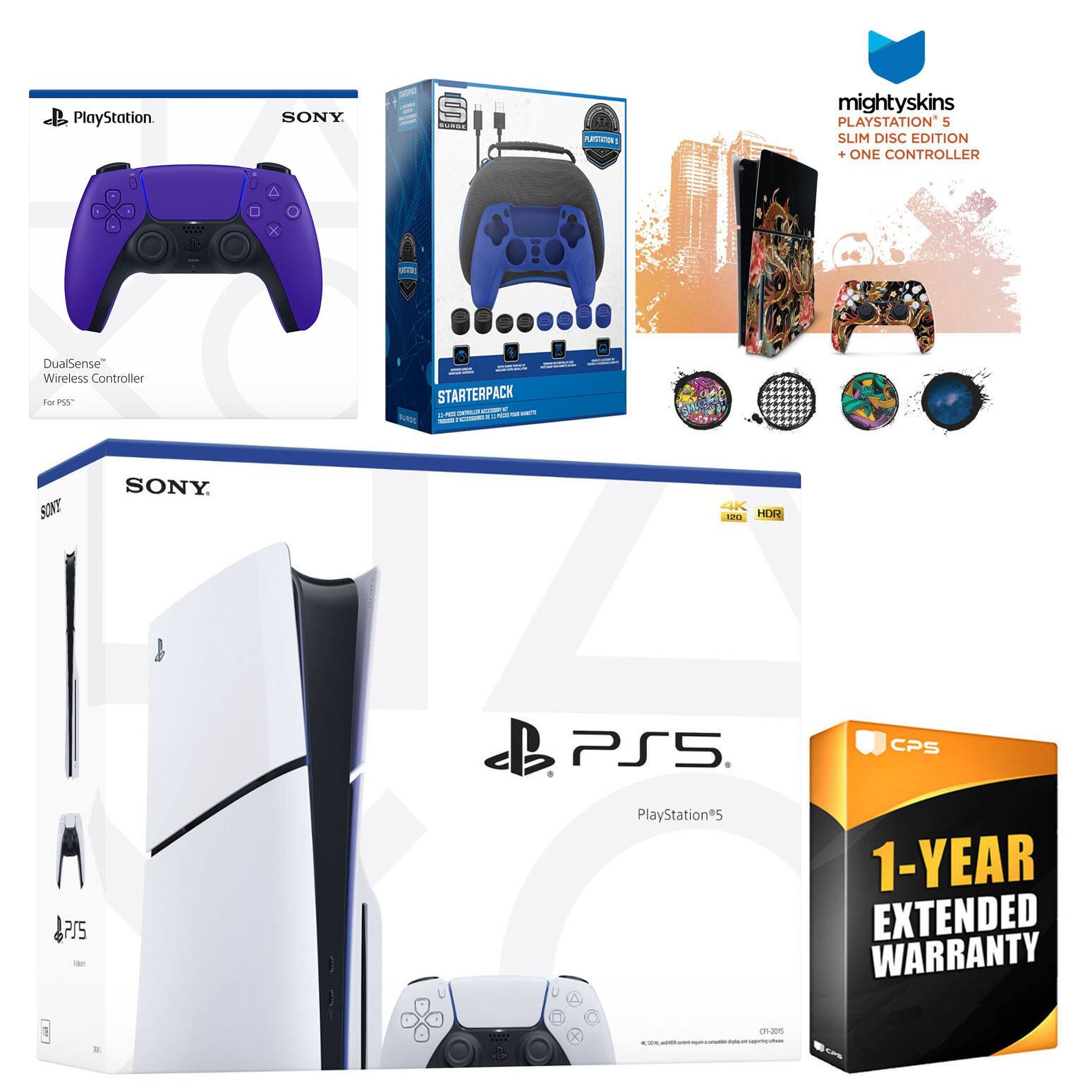 - PlayStation SONY DualSense Wireless Controller For PS5
- PlayStation SONY PS5 Slim Disc Edition Starter Pack
- mightyskins PlayStation 5 Slim Disc Edition + One Controller
- PlayStation SONY PS5
- CPS 1-Year Extended Warranty