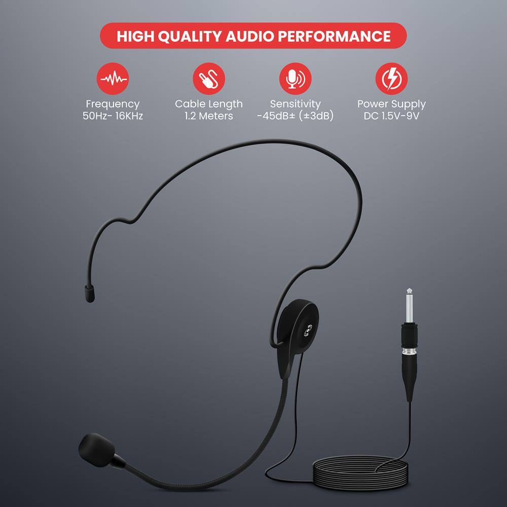 HIGH QUALITY AUDIO PERFORMANCE

- Frequency: 50Hz-16KHz
- Cable Length: 1.2 Meters
- Sensitivity: -45dB+ (±3dB)
- Power Supply: DC 1.5V-9V