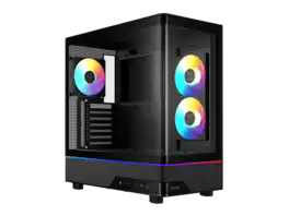 GAMDIAS - ATLAS M5 CG Black ABS / SPCC / Tempered Glass ATX Mid Tower Computer Case - Black