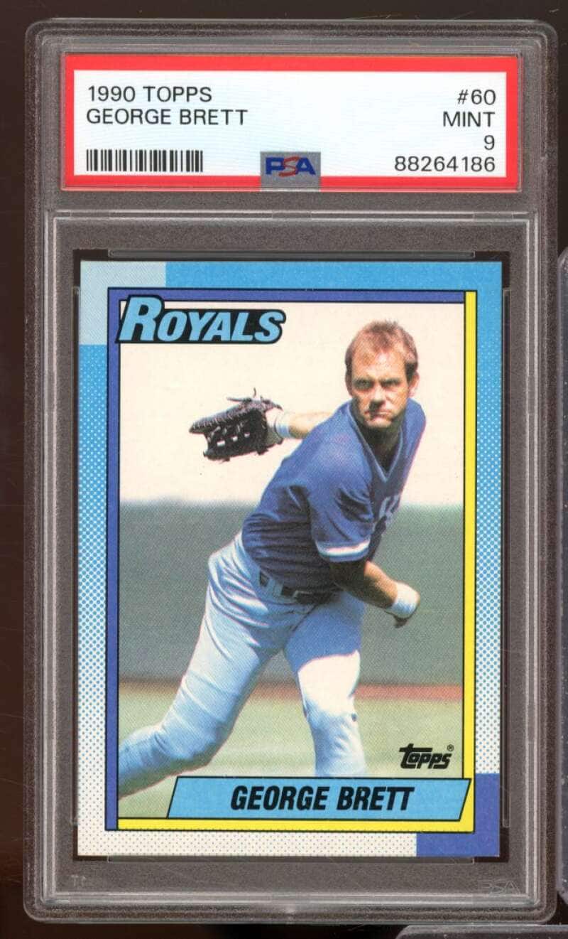 George Brett Card 1990 Topps #60 PSA 9