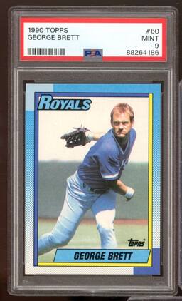 George Brett Card 1990 Topps #60 PSA 9