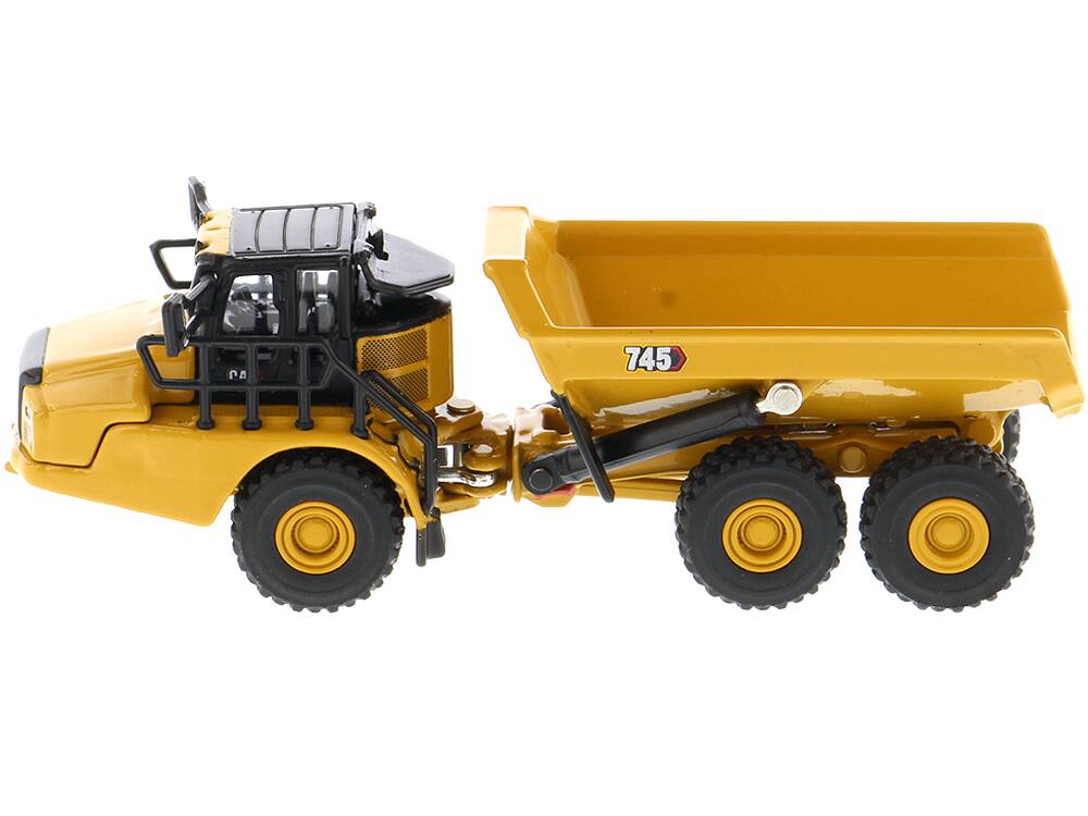 Alt View 1. Diecast Masters - CAT Caterpillar 745 Articulated Dump Truck "High Line" Series 1/125 Diecast Model by Diecast Masters.