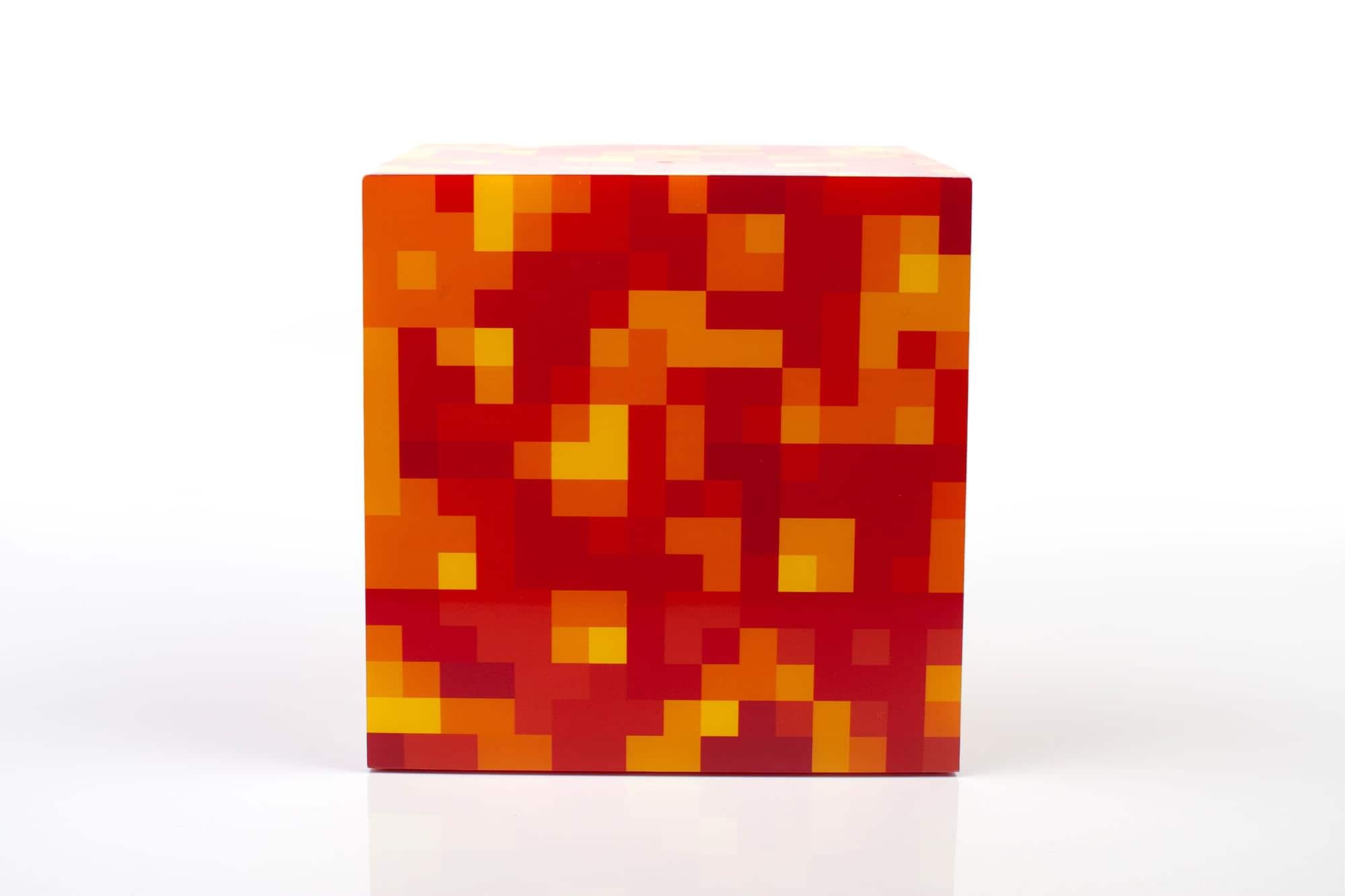 Ukonic - Minecraft Lava Block LED Mood Light | Minecraft Mood Lighting | 6 Inches Tall - Red