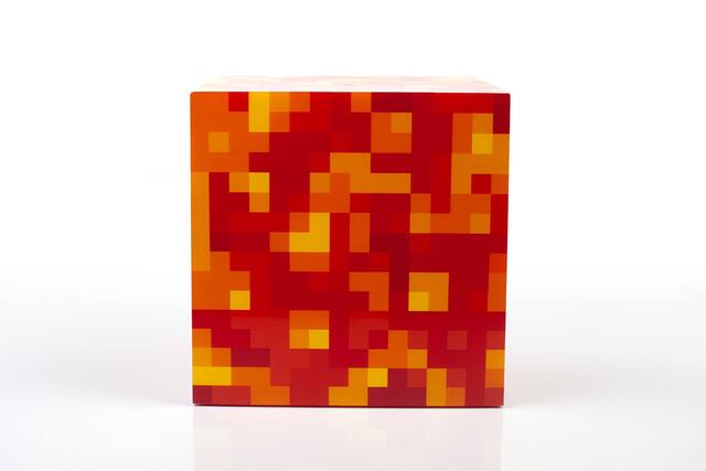 Front. Ukonic - Minecraft Lava Block LED Mood Light | Minecraft Mood Lighting | 6 Inches Tall - Red.
