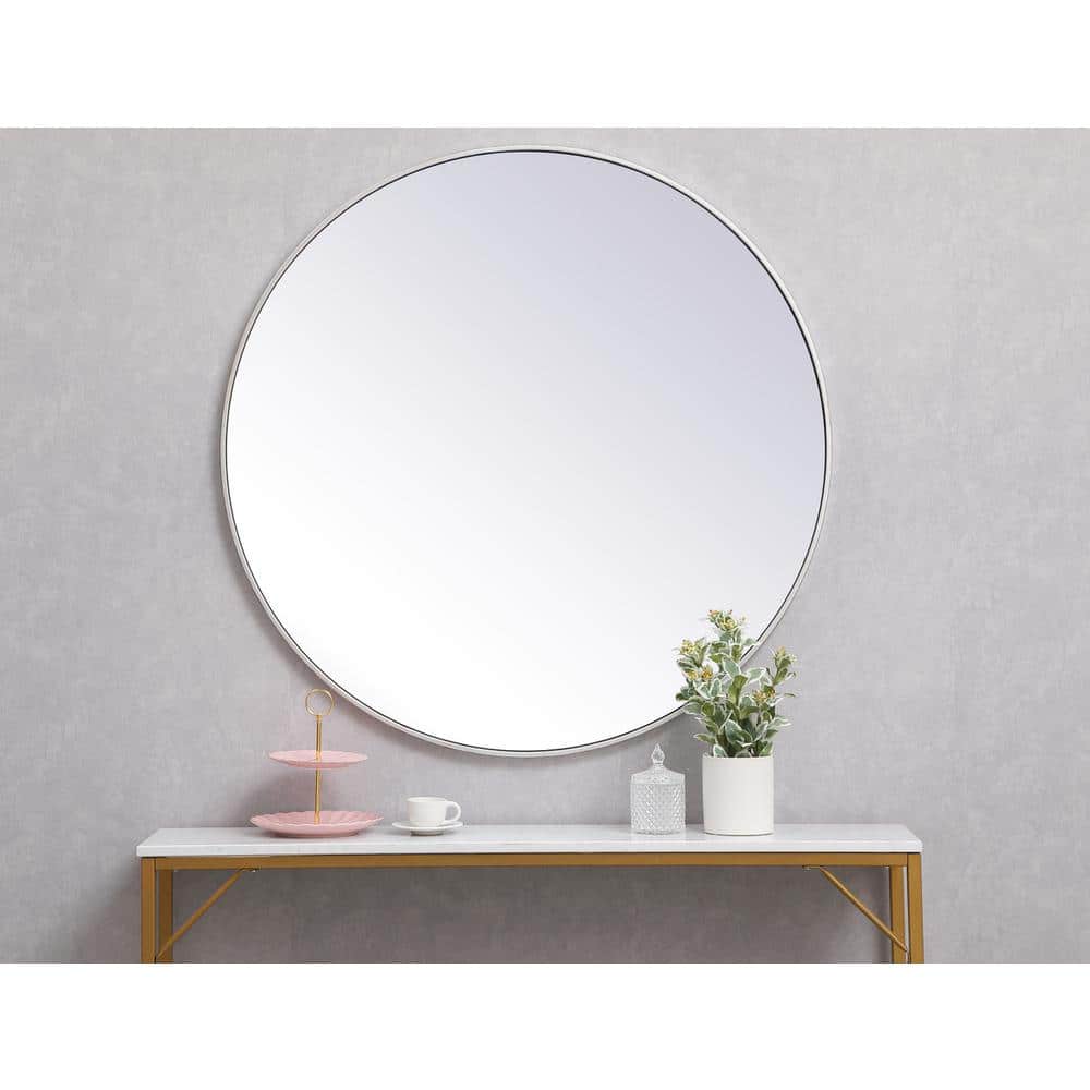 Elegant Decor - Metal frame round mirror 39 inch in - Silver price history on PriceWatchPro