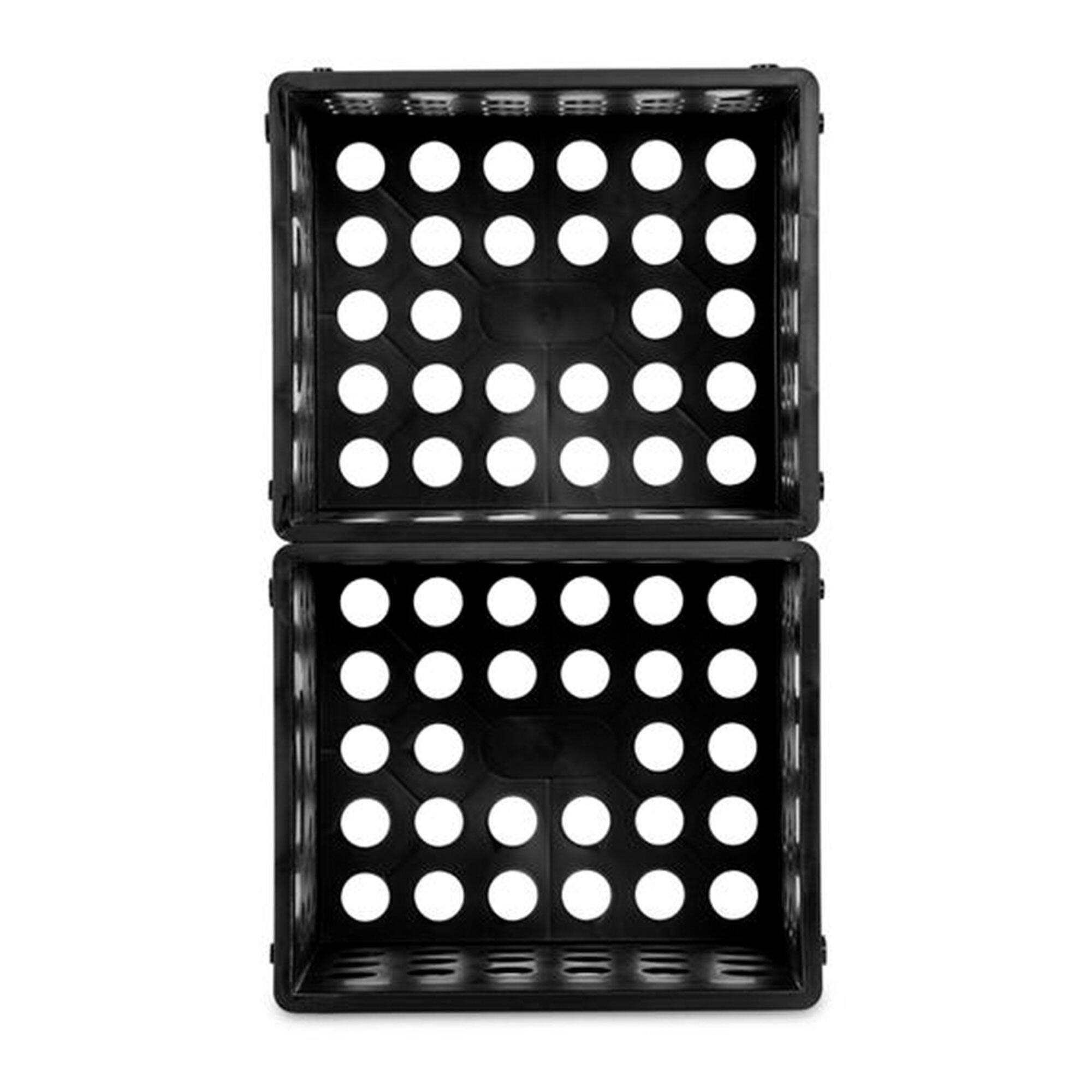 Alt View 8. Sterilite - Sterilite Mini Crate Stackable Plastic Storage Bin Organizer w/ Handles, 12 Pack - Black.