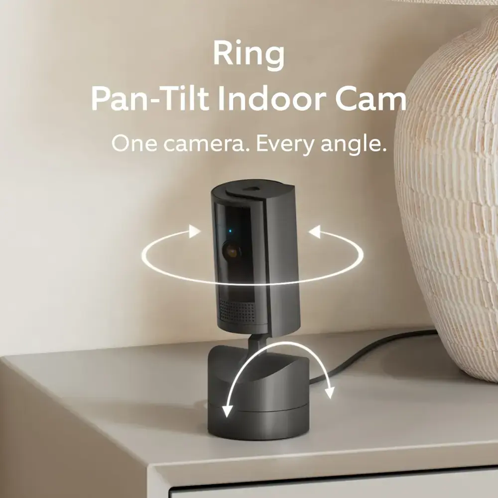 Zoom in on Ring Pan-Tilt Indoor Cam: One Camera. Every Angle.