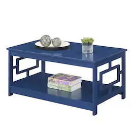 Convenience Concepts - Town Square Coffee Table with Shelf - Cobalt Blue