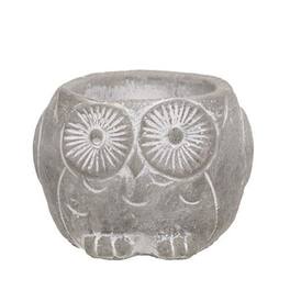 BreeBe - Owl Resin Planter - Silver