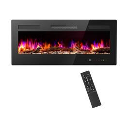 AOITUN - 42” 1500W Electric Fireplace Insert - Wall Mount/Recessed/Freestanding, Adjustable Flame & Remote Control