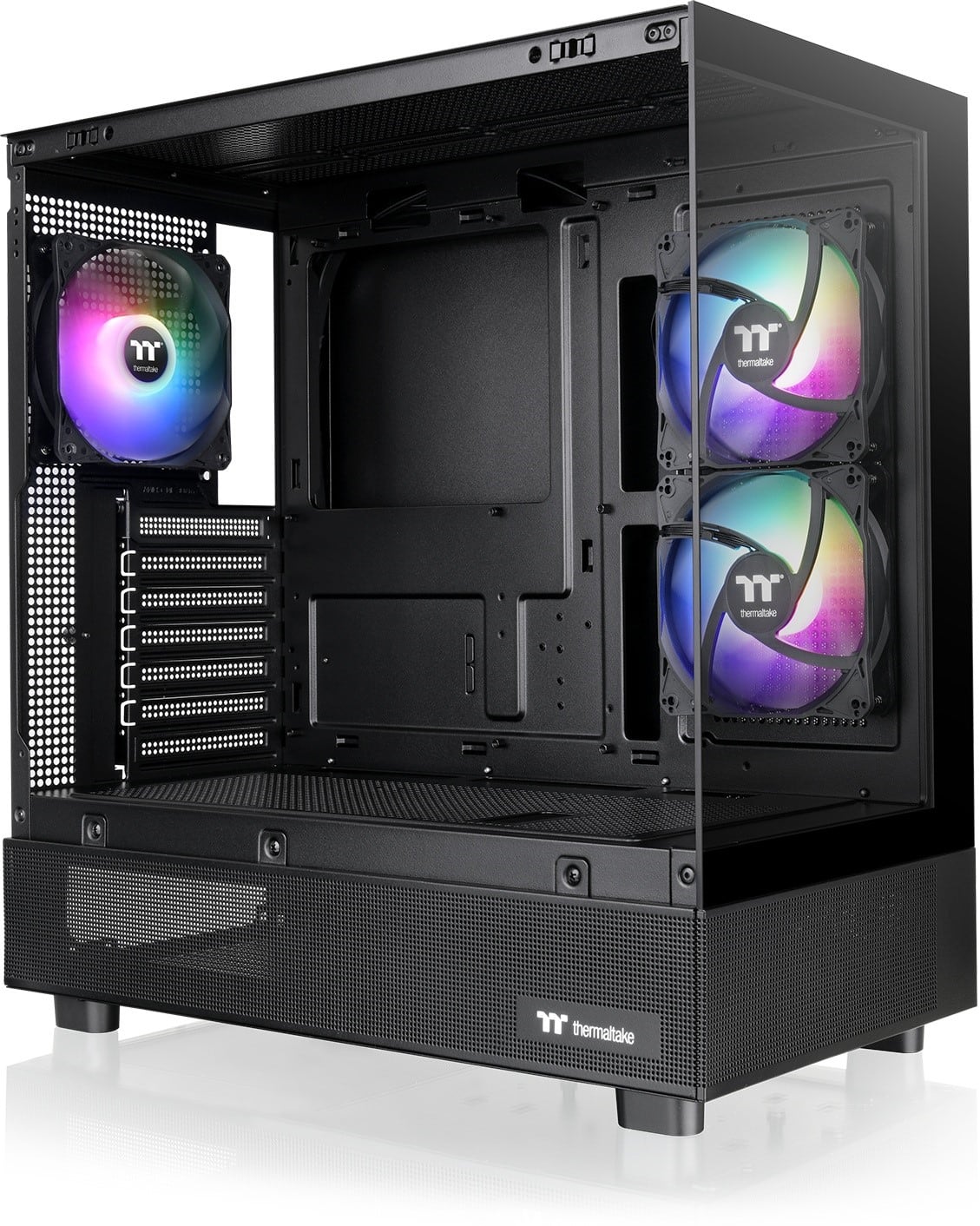 The text on the image reads "000 CIO 4 000 Tematl thematake T tematae thermaltake". This text is likely a description or branding information for the computer case.