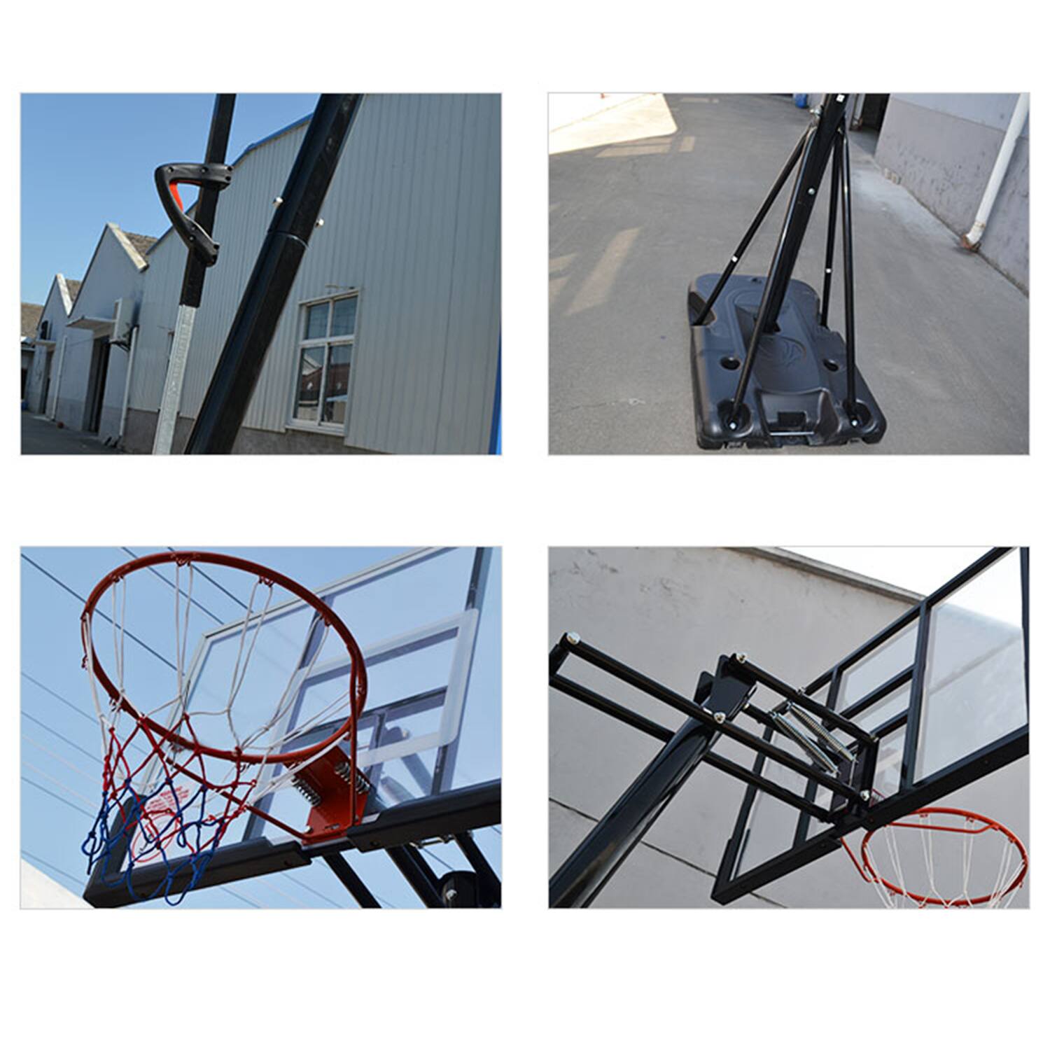 Alt View 1. Sugift - Portable Basketball Hoop System with 54 Inch Shatter-Proof Backboard and Adjustable 7.5 to 10 ft Height - Black.