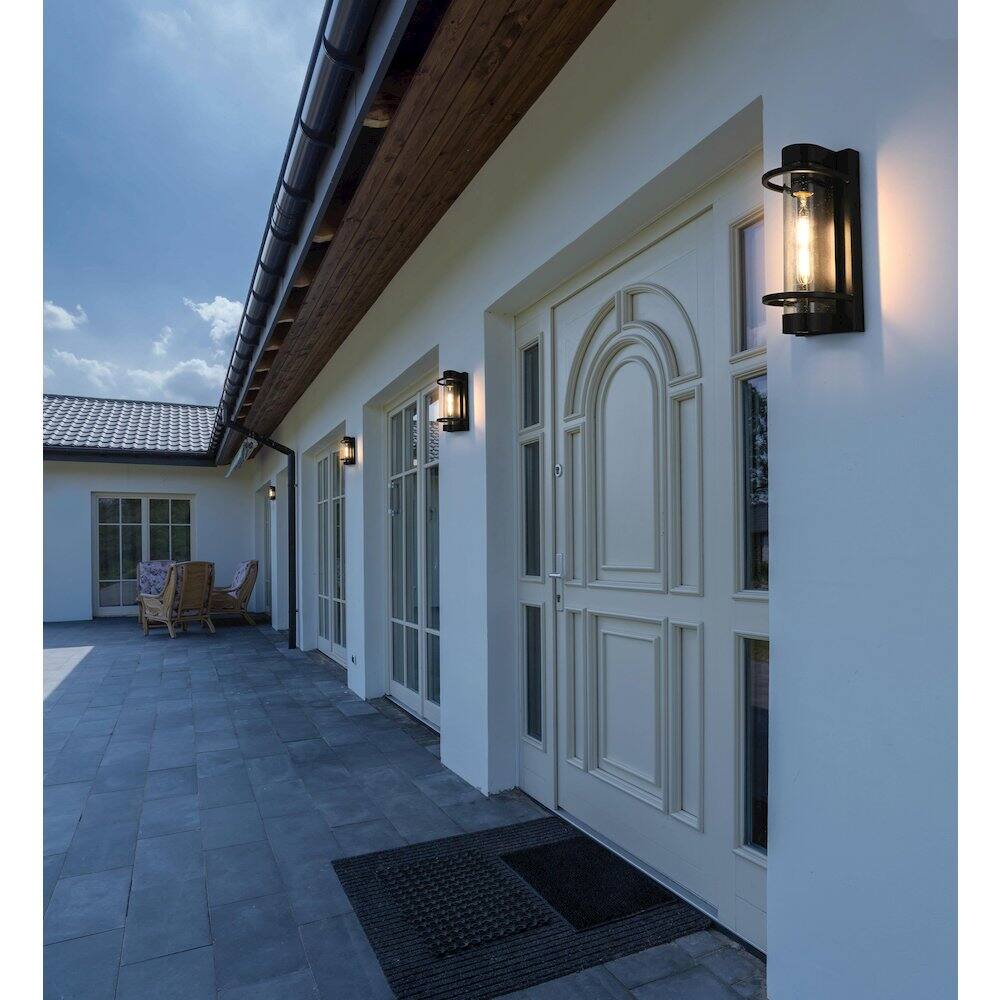 Alt View 4. Elegant Lighting - Parrish 7 inch Outdoor Pendant in Black - Black.