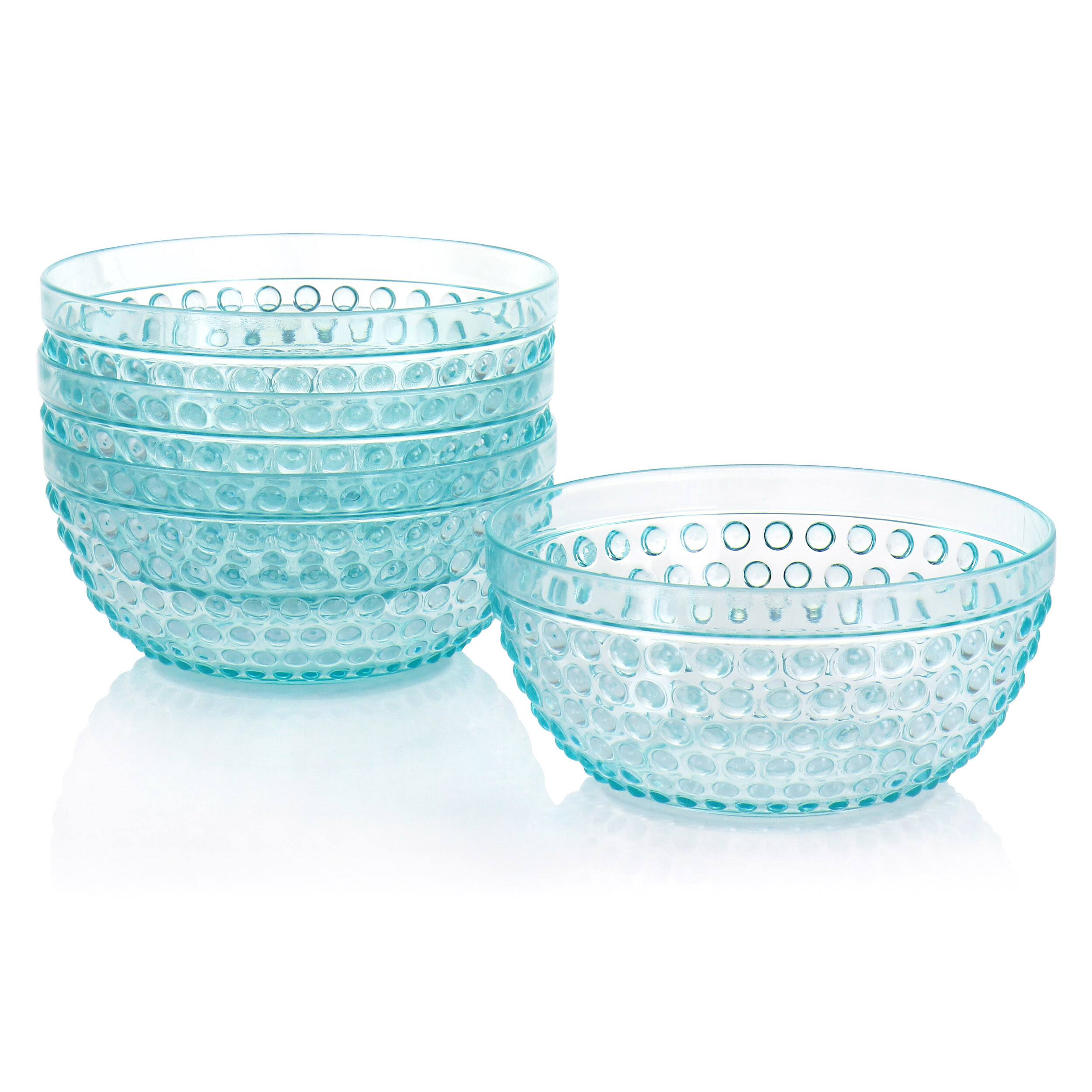 Alt View 3. Gibson - Gibson Home Plastic Bowl Set with Serving Bowl in Light Blue - Blue.