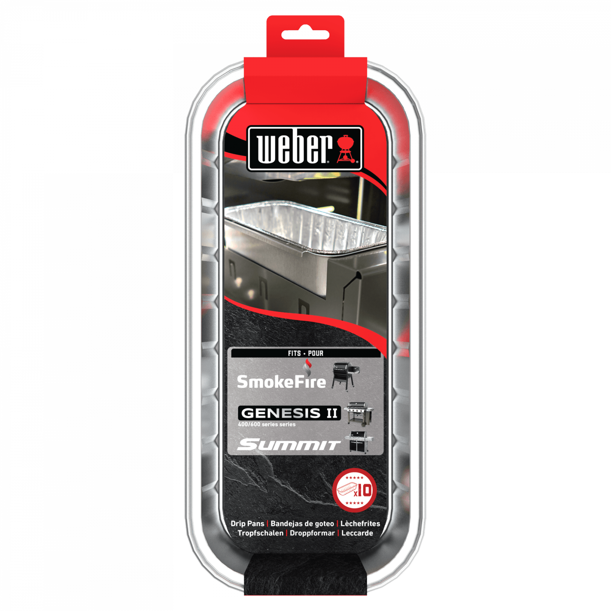 weber ITS- POUR SmokeFire GENESIS II LOOJAD0 series SummIT 10. Drip Pans | Bandejas de goteo Lchefrites Tropfschalen | Droppformar | Leccarde
