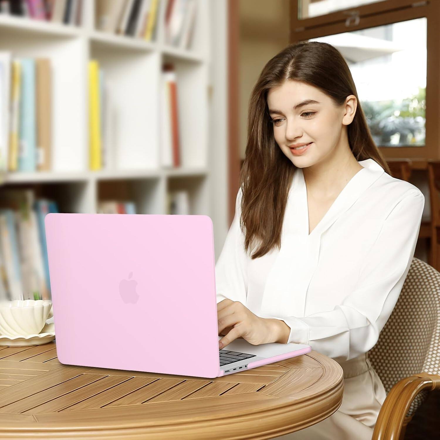 Alt View 2. mosiso - Case for MacBook Pro 14 inch Case M5 M4 M3 M2 M1 2026-2021 A3427 A3426 A3434 A3112 A3185 A3401 A2918 A2992 A2779 A2442 - Clear Pink.