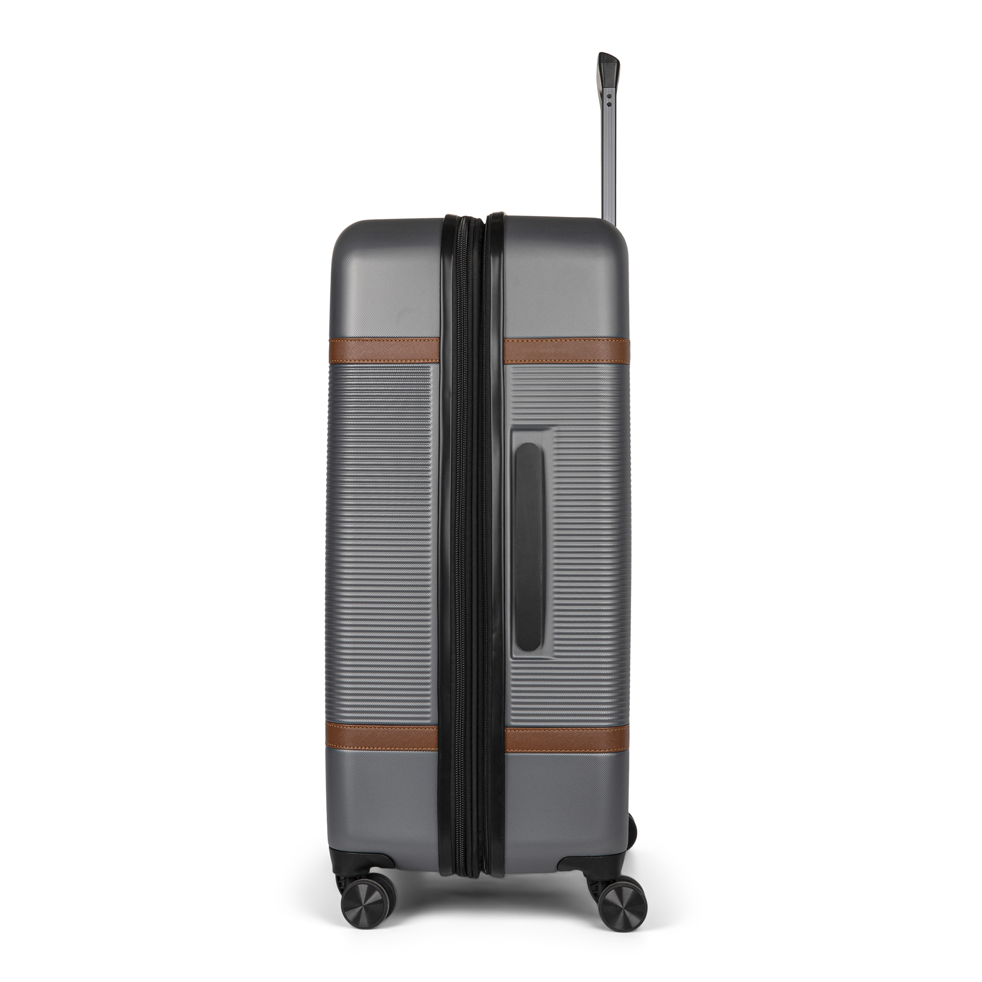 Left. Bugatti - "28 Wellington Suitcase - Pewter.