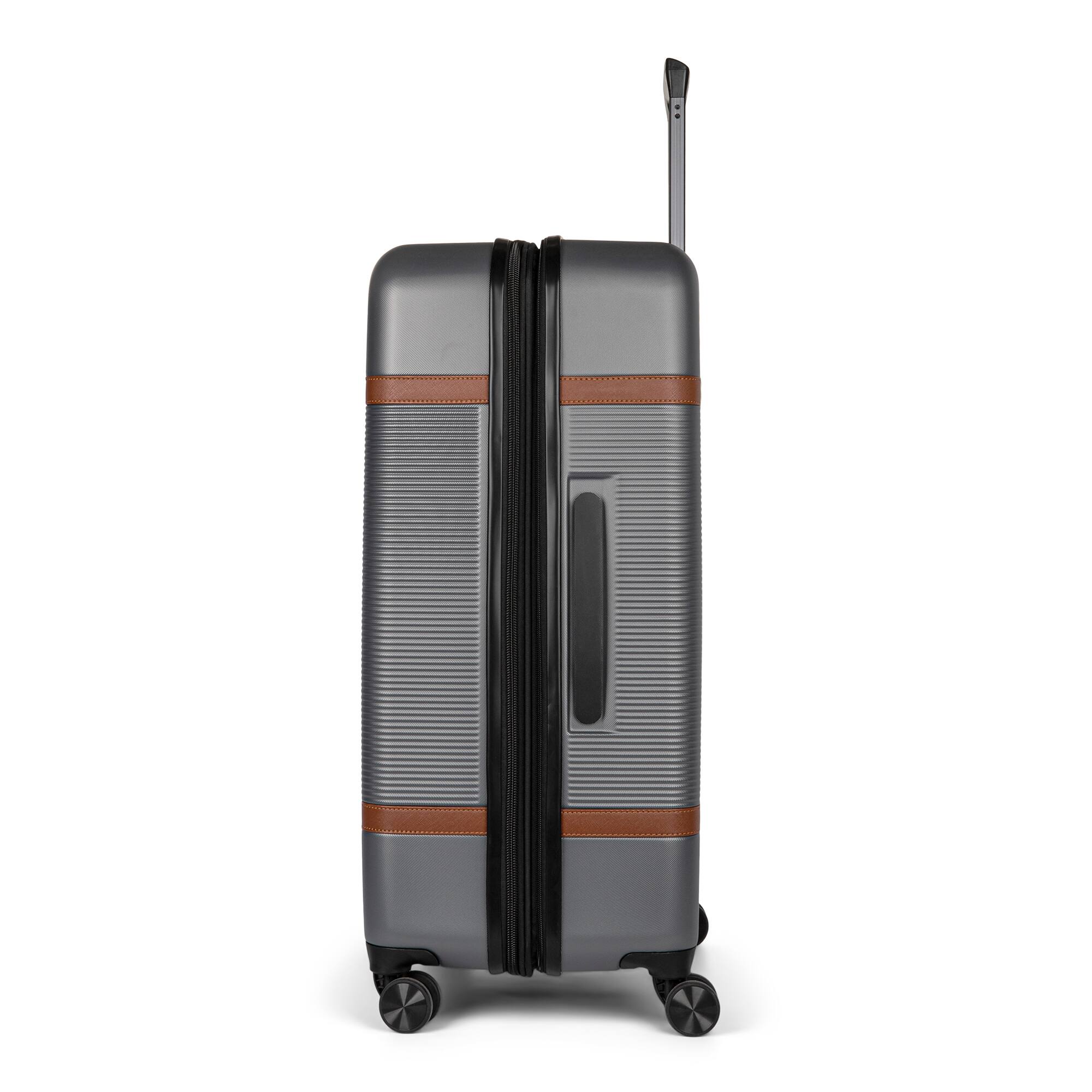 Left. Bugatti - "28 Wellington Suitcase - Pewter.