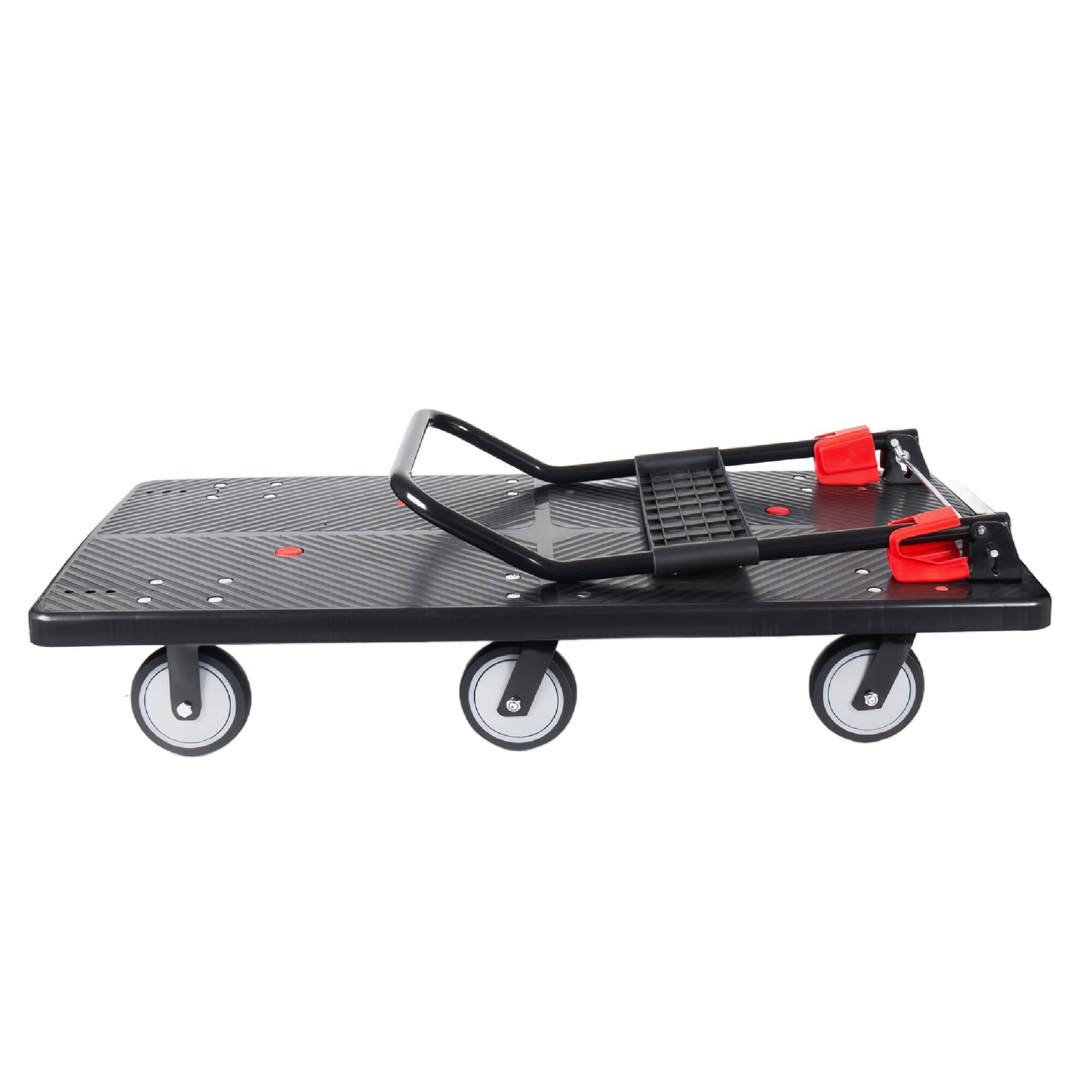 Alt View 2. LOVMOR - 25.5 x 51.5 in. Foldable Platform Truck with 6 in. Wheels, 1800-Lb Capacity - Black.