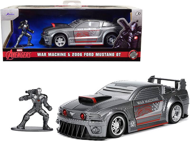 Jada 8+ WAR MACHINE MARVEL AVENGERS WAR MACHINE & 2006 FORD MUSTANG GT FIGURE