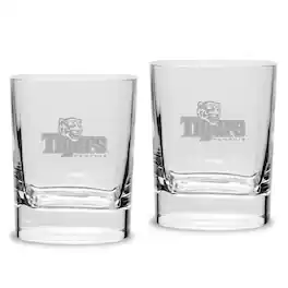 Jardine - Memphis Tigers 2-Piece 11.75oz. Square Double Old Fashioned Glass Set - Multicolor
