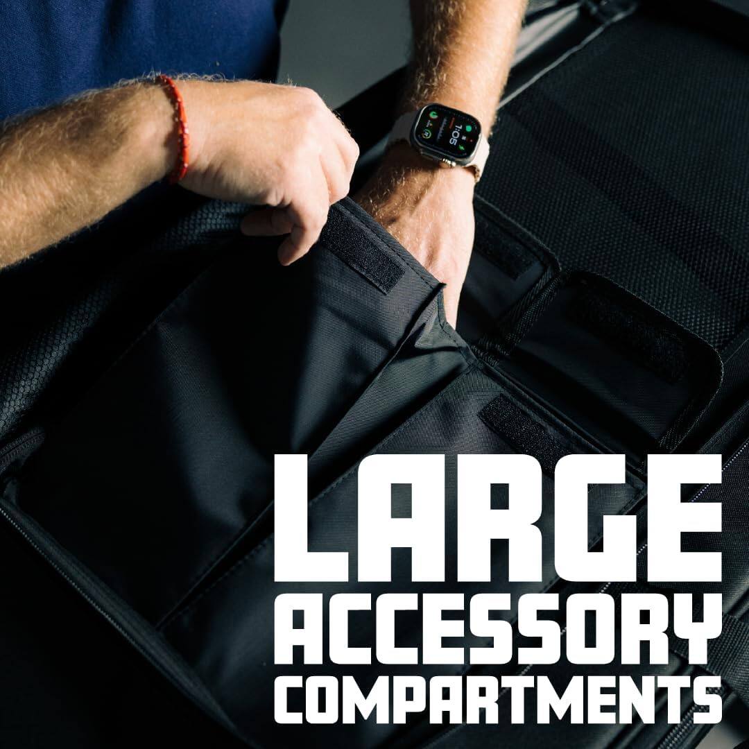 - 1:05 LARGE ACCESSORY COMPARTMENTS