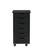 Left. Linon Home Décor - Monte Six-Drawer Rolling Storage Cart - Black.