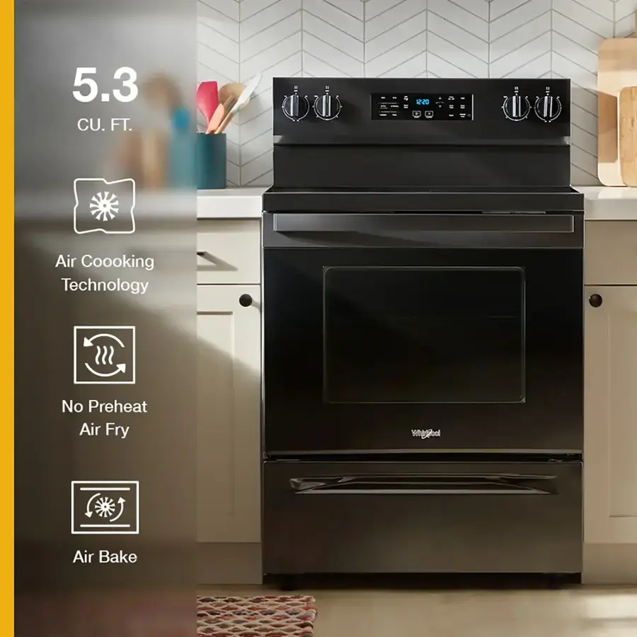 5.3 CU. FT. 4 = c & - - Air Coooking Technology No Preheat Air Fry vngtbal Air Bake