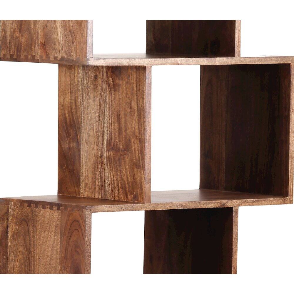 Alt View 2. Porter Designs - Portola Solid Acacia Wood Bookcase - Brown.