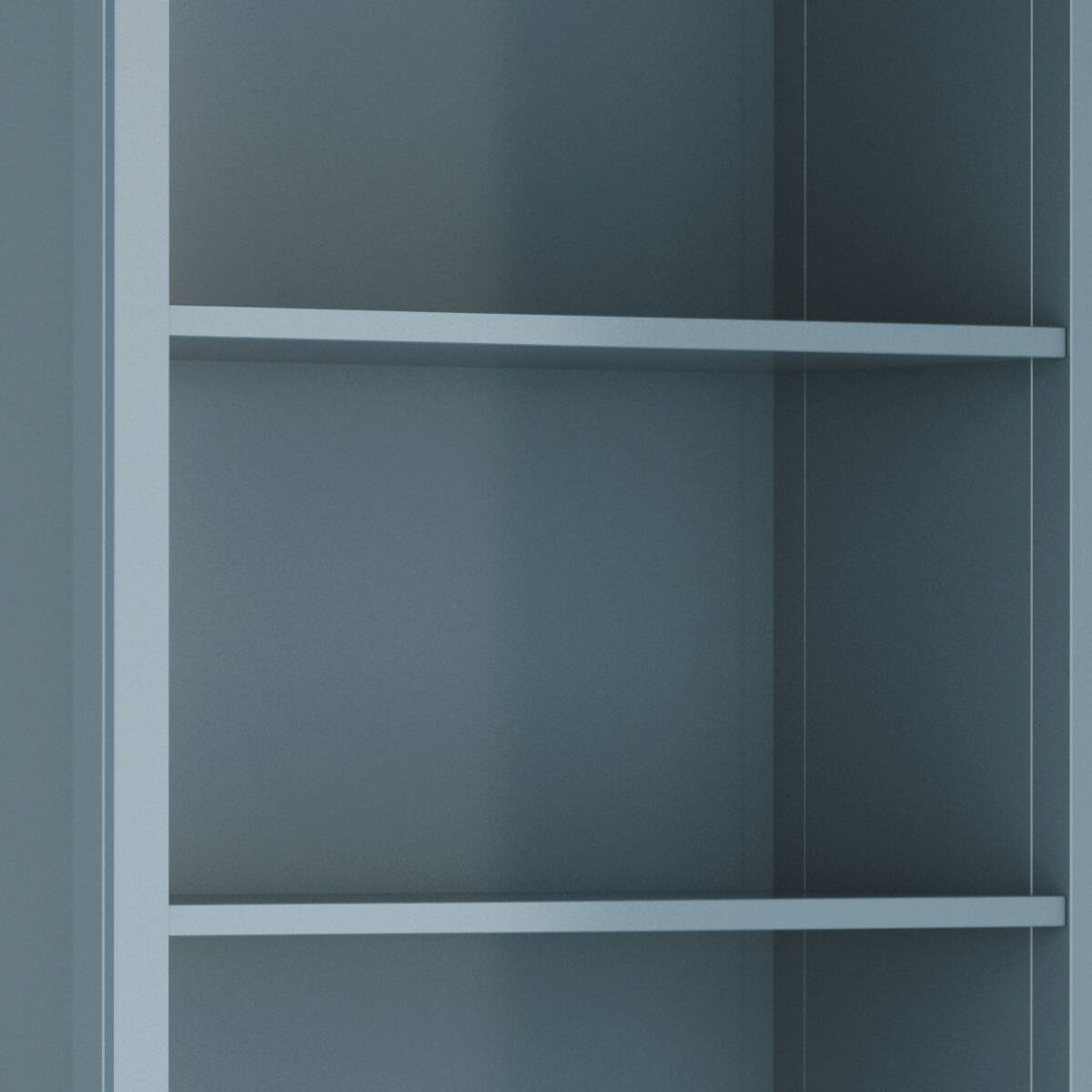 Alt View 2. Simpli Home - Simpli Home Amherst 30 inch Wide Solid Wood Transitional 5 Shelf Bookcase in French Blue - French Blue.