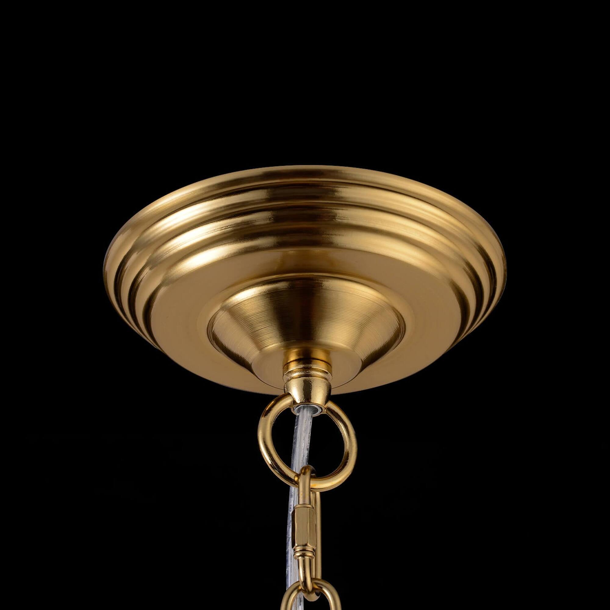 Alt View 5. Siljoy - Pine Cone Shape Crystal Chandelier - Gold.