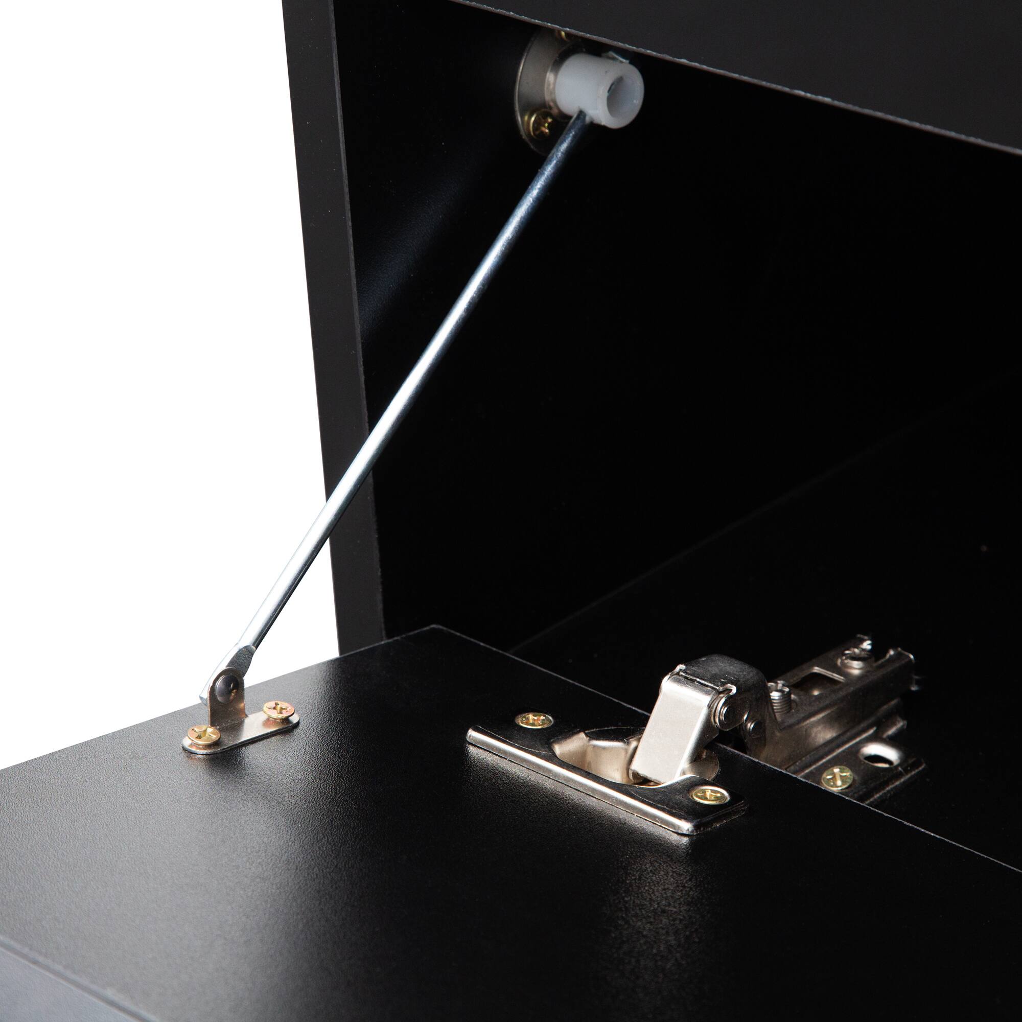 Back. Spaco - Spaco 67" Floating TV Stand Wall Mounted with 16 Color LED Lights, Entertainment Center Media Console for 55 60 65"TVs - Black.