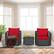 Alt View 3. Costway - 3PCS Patio Rattan Wicker Furniture Set Sofa Table W/Cushion Yard - Red.