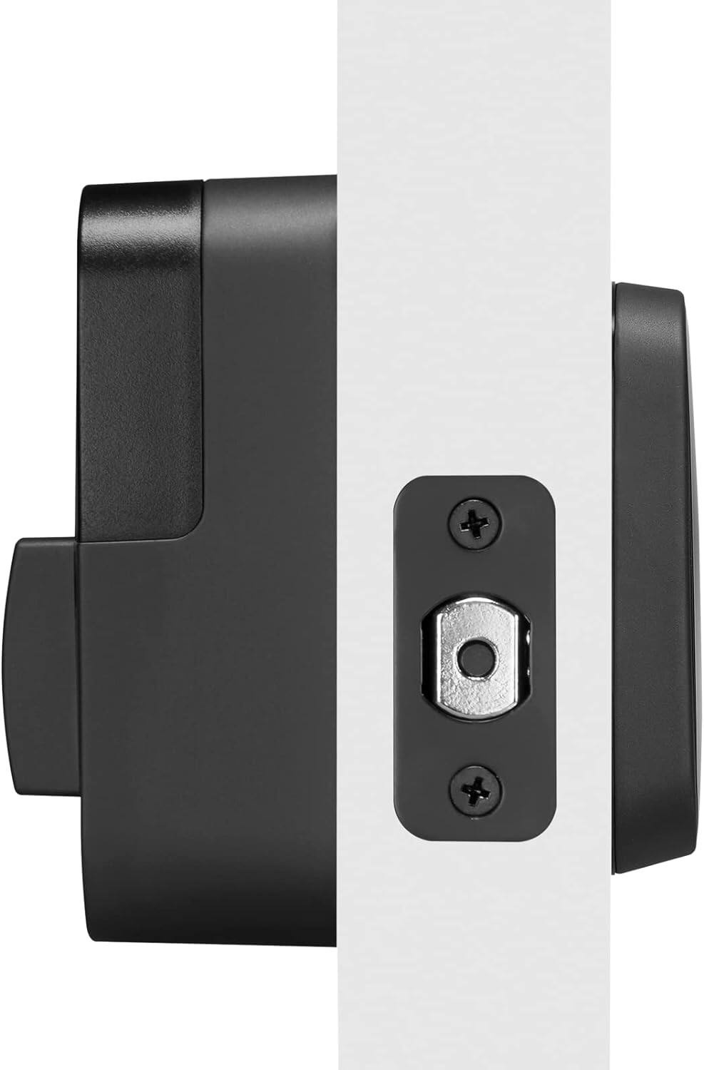 Left. Yale - Assure Lock 2 with Wi-Fi , Suede Smart Lock for Front Door with Keypad, App Control, Backup Key – Black - BLACK.
