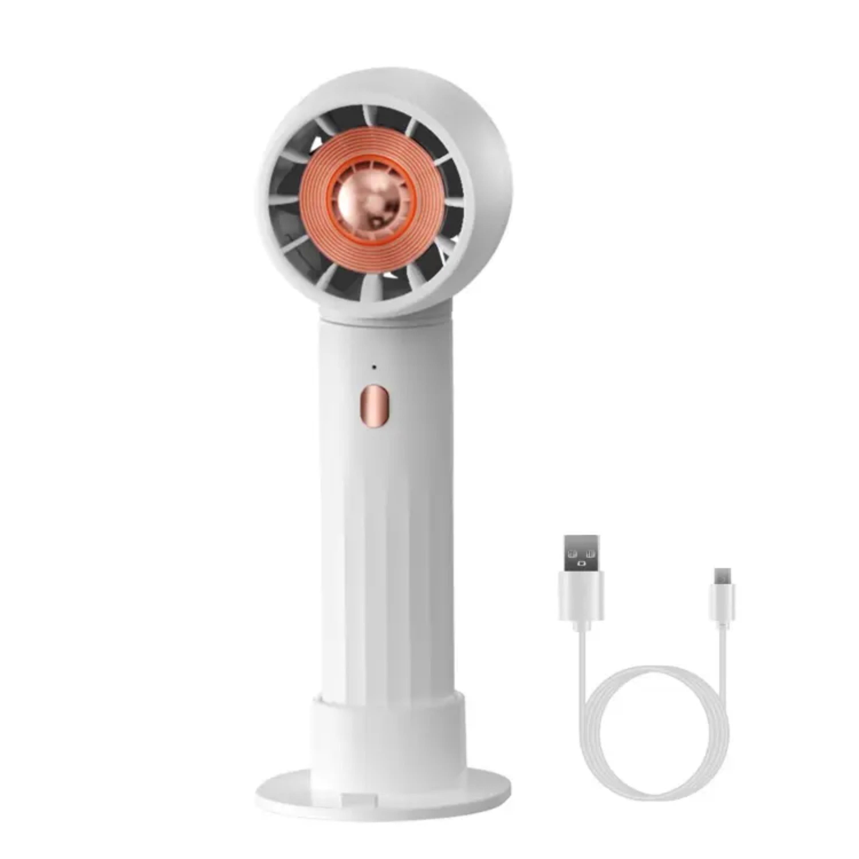 Kitcheniva - Handheld Mini Fan Portable USB Rechargeable Cooling Fan - White