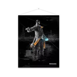 Ubisoft - Watch Dogs 39"x28" Wall Scroll "Aiden Pearce" - Black