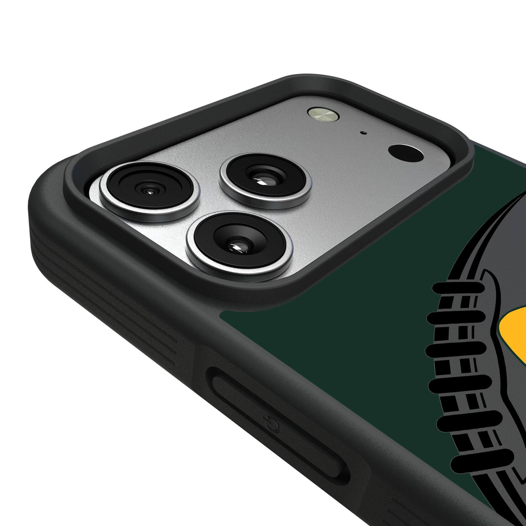 Alt View 2. Keyscaper - Green Bay Packers iPhone Pastime Design Bump Case - 16 Plus - Multicolor.