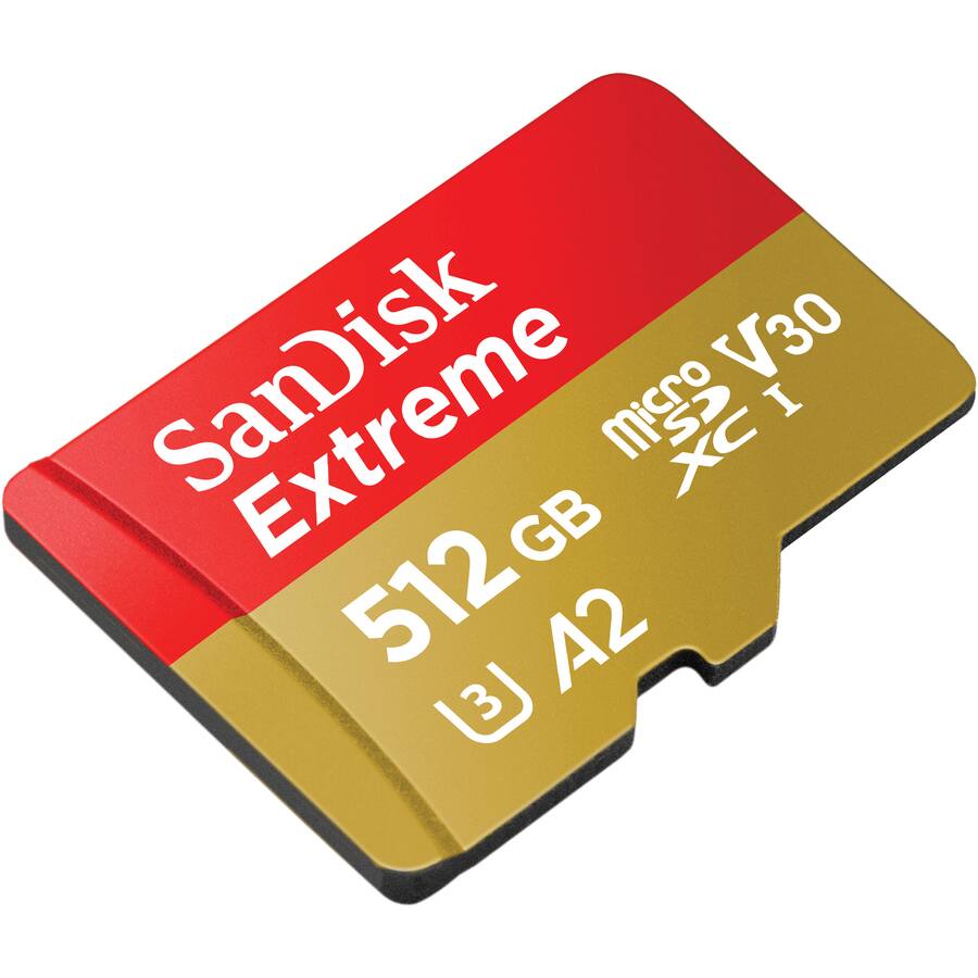 SanDisk Extreme  
512 GB  
MicroSDXC I  
V30  
A2
