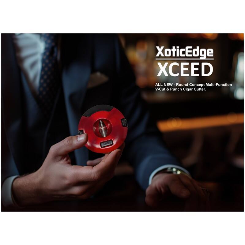XoticEdge XCEED  
ALL NEW - Round Concept Multi-Function V-Cut & Punch Cigar Cutter.